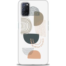 gmotp Oppo A92 Kılıf Hd Baskılı - Turuncu Yarım Daire
