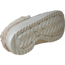 Shoemix Kadın Bej Kürklü Eva Terlik