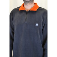 Jülyet Giyim Unisex Uzun Kollu Dik Yaka Antrasit Polar Sweatshirt
