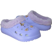 Shoemix Kadın Lila Kürklü Eva Terlik