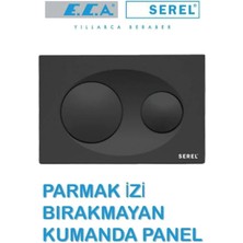 E.C.A Serel Gömme Rezervuar Paneli Çift Buton E.c.a Güvencesi  Mat Siyah P400190
