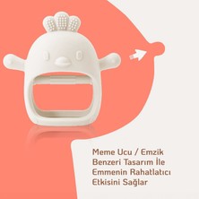 Meleni Baby 3'lü Set - Diş Kaşıyıcı El Topu - Silikon Bebek Diş Kaşıma Eldiveni - Kaktüs Bebek Dişlik