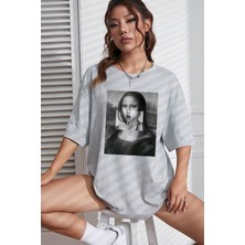 Only Trendwear Unisex Mona Lisa Baskılı Tasarım Tshirt