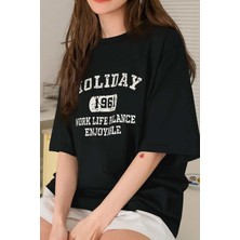 Trendypassion Only Trendwear Unisex Kısa Kol Grafik Baskılı Tasarım Tshirt Siyah Dijital Baskı ile Rahat Stil