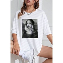 Only Trendwear Unisex Mona Lisa Baskılı Tasarım Tshirt