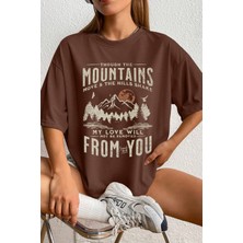 Only Trendwear Unisex Mountains Baskılı Tasarım Tshirt