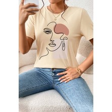 Only Trendwear Unisex Make Up Siluet Baskılı Tasarım Tshirt