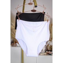 Mila Lazer Kesim Yüksel Bel Beyaz Külot