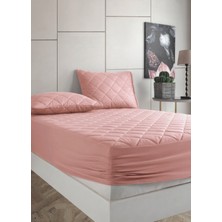 Formeya Pamukkale Alez Pembe  Pamuk Kapitone Yatak Koruyucu Alez Fitted Çarşaf