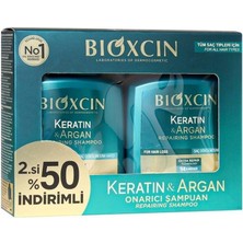 Bioxcin Keratin ve Argan Onarıcı Şampuan 300 ml 2'li Paket