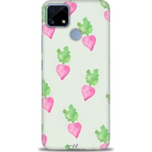 gmotp Realme C25S Kılıf Hd Baskılı - Pembe Havuçlar