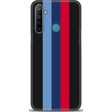 gmotp Realme C3 Kılıf Hd Baskılı - Bordo Çubuk