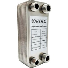 Welko EL30C-24 Plaka Kaynaklı Plakalı Isı Eşanjör Bağlantı 3/4- 1/2 Kapasite 450 Litre/saat