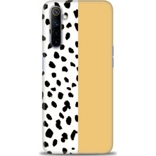 gmotp Realme 6 Kılıf Hd Baskılı - Sarı ve Puantiye