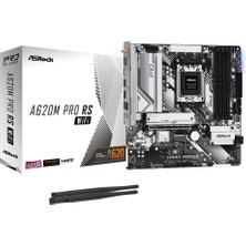 Asrock A620M Pro Rs Wifi 7200MHZ(OC) Rgb M.2 Am5 Matx Ddr5 Anakart