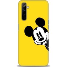 gmotp Realme 6 Kılıf Hd Baskılı - Sarı Mickey Mouse