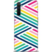 gmotp Realme 6 Pro Kılıf Hd Baskılı - Renkli Çubuklar