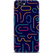 gmotp Realme C2 Kılıf Hd Baskılı - Renkli Çubuklar