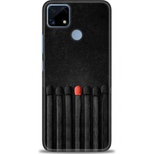 gmotp Realme C25S Kılıf Hd Baskılı - Kibrit Çöpleri