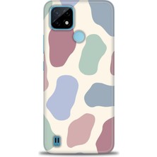 gmotp Realme C21 Kılıf Hd Baskılı - Renkli Benek