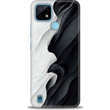 gmotp Realme C21 Kılıf Hd Baskılı - Black And White