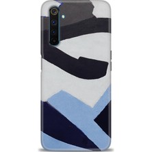 gmotp Realme 6 Pro Kılıf Hd Baskılı - Gri Mavi