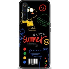 gmotp Realme 6 Pro Kılıf Hd Baskılı - Summer