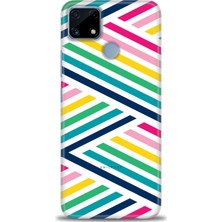 gmotp Realme C25 Kılıf Hd Baskılı - Renkli Çubuklar