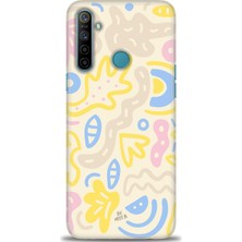 gmotp Realme C3 Kılıf Hd Baskılı - Krem Tonları