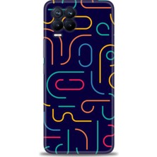 gmotp Realme 8 Kılıf Hd Baskılı - Renkli Çubuklar