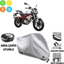 Autoes Benelli Bn 125 Branda Motosiklet Brandası Arka Çanta Bağlantı ve Kilit Uyumlu