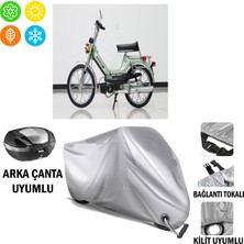 Autoes Puch Maxi Moped Branda Motosiklet Brandası Arka Çanta Bağlantı ve Kilit Uyumlu