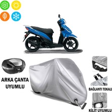 Autoes Suzuki Address 110 Branda Motosiklet Brandası Arka Çanta Bağlantı ve Kilit Uyumlu
