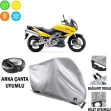Autoes Suzuki V-Strom DL1000 Branda Motosiklet Brandası Arka Çanta Bağlantı ve Kilit Uyumlu