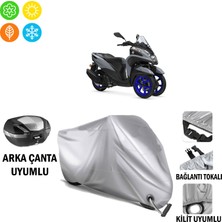 Autoes Yamaha Tricity 155 Branda Motosiklet Brandası Arka Çanta Bağlantı ve Kilit Uyumlu