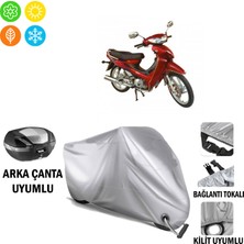 Autoes Mondial 110 Ft Branda Motosiklet Brandası Arka Çanta Bağlantı ve Kilit Uyumlu