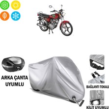 Autoes Salcano Tiger 100 Branda Motosiklet Brandası Arka Çanta Bağlantı ve Kilit Uyumlu