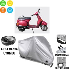 Autoes Piaggio Vespa Cosa Branda Motosiklet Brandası Arka Çanta Bağlantı ve Kilit Uyumlu