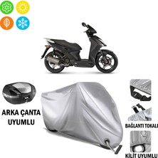Autoes Kymco Agility City 125 Branda Motosiklet Brandası Arka Çanta Bağlantı ve Kilit Uyumlu