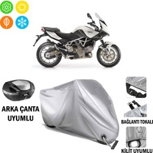 Autoes Aprilia Mana 850 Gt Branda Motosiklet Brandası Arka Çanta Bağlantı ve Kilit Uyumlu