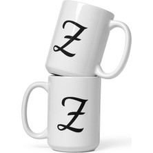 Bexdore Z Harf Kupa Kişiye Özel Kahve Kupa Bardak Ingilizce Kahve Kupa Kahve Fincanı Kupa