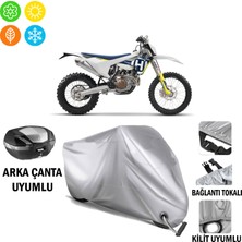 Autoes Husqvarna Fe 501 Branda Motosiklet Brandası Arka Çanta Bağlantı ve Kilit Uyumlu