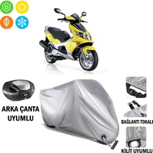 Autoes Kanuni Bobcat 150 Branda Motosiklet Brandası Arka Çanta Bağlantı ve Kilit Uyumlu