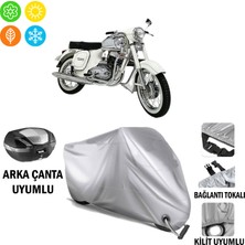 Autoes Jawa 250 Classic Branda Motosiklet Brandası Arka Çanta Bağlantı ve Kilit Uyumlu