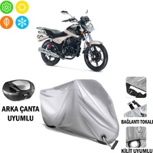 Autoes Kanuni Gv 170 Branda Motosiklet Brandası Arka Çanta Bağlantı ve Kilit Uyumlu