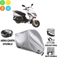 Autoes Bisan Nysa Scooter Branda Motosiklet Brandası Arka Çanta Bağlantı ve Kilit Uyumlu