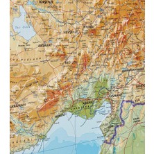 Gürbüz Kabartma Türkiye Haritası Bölgeler 70X100