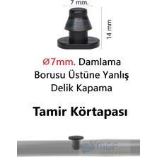 Mgf Plast Mgf 7mm. x 100AD. Mikro Delik Kapatma Körtapa Damlama Sulama Hortumu Tamir Tapa