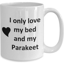 Bexdore Komik Muhabbetkuşu Sevgilisi Kupa - Kuş Evcil Hayvan - Love My Parakeet Coffee Ingilizce Kupa Bardak