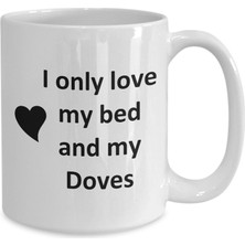 Bexdore Komik Güvercinler Sevgilisi Kupa - Kuş Evcil Hayvan - Aşk Güvercinlerim Kahve Ingilizce Kupa